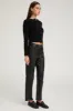 Black Leather 5 Pocket Slim Straight sold by SPRWMN