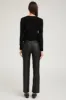 Black Leather 5 Pocket Slim Straight sold by SPRWMN