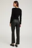 Black Leather 5 Pocket Slim Straight sold by SPRWMN