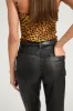 Black Leather 5 Pocket Ankle Slim Straight sold by SPRWMN