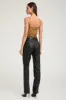 Black Leather 5 Pocket Ankle Slim Straight sold by SPRWMN