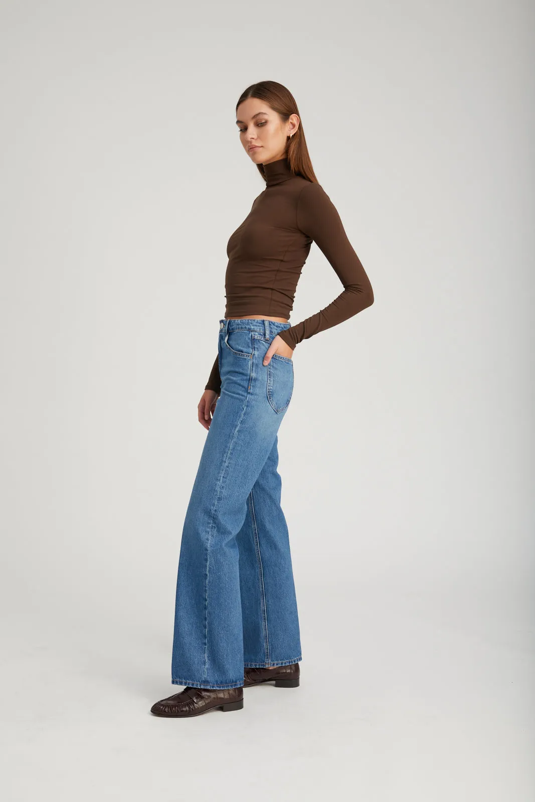 Dark Chocolate City Long Sleeve Mock Neck sold by SPRWMN product image thumbnail 3