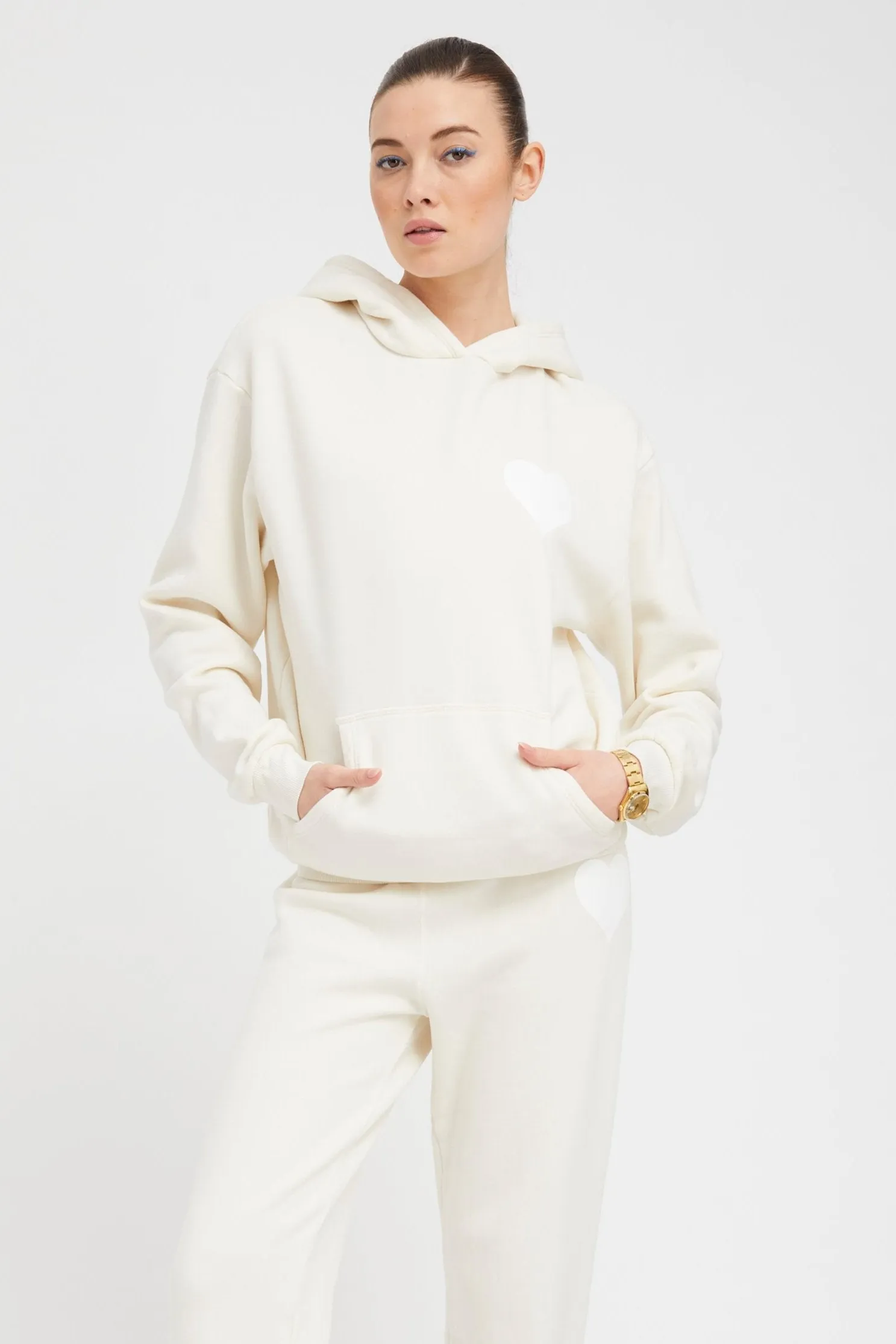 Creme Heart Hoodie sold by SPRWMN