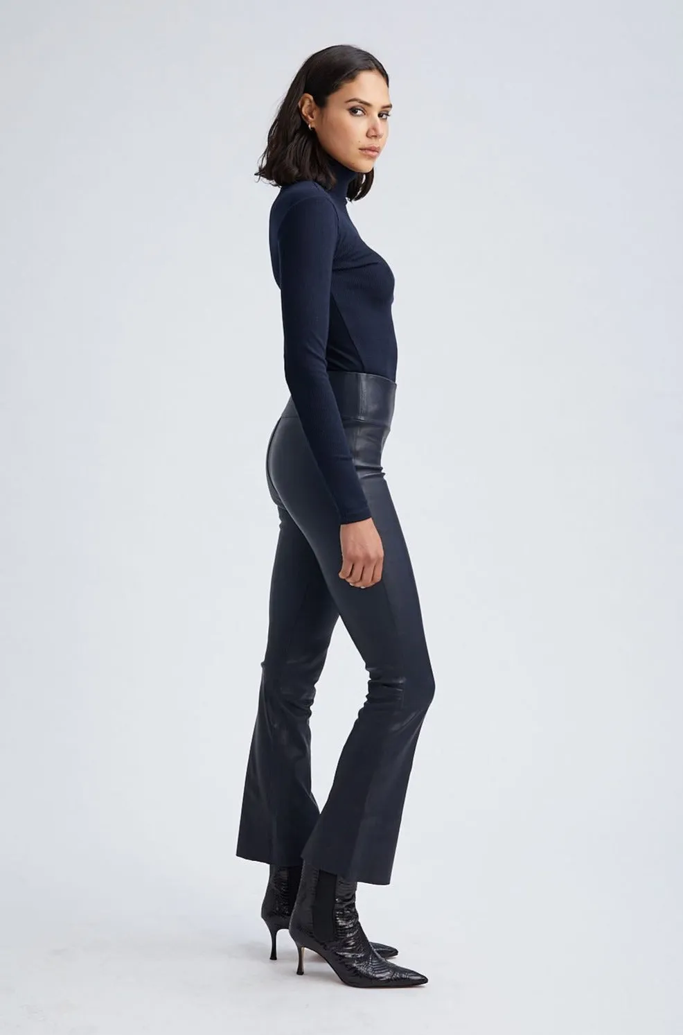 Navy Rib Long Sleeve Turtleneck sold by SPRWMN product image thumbnail 4