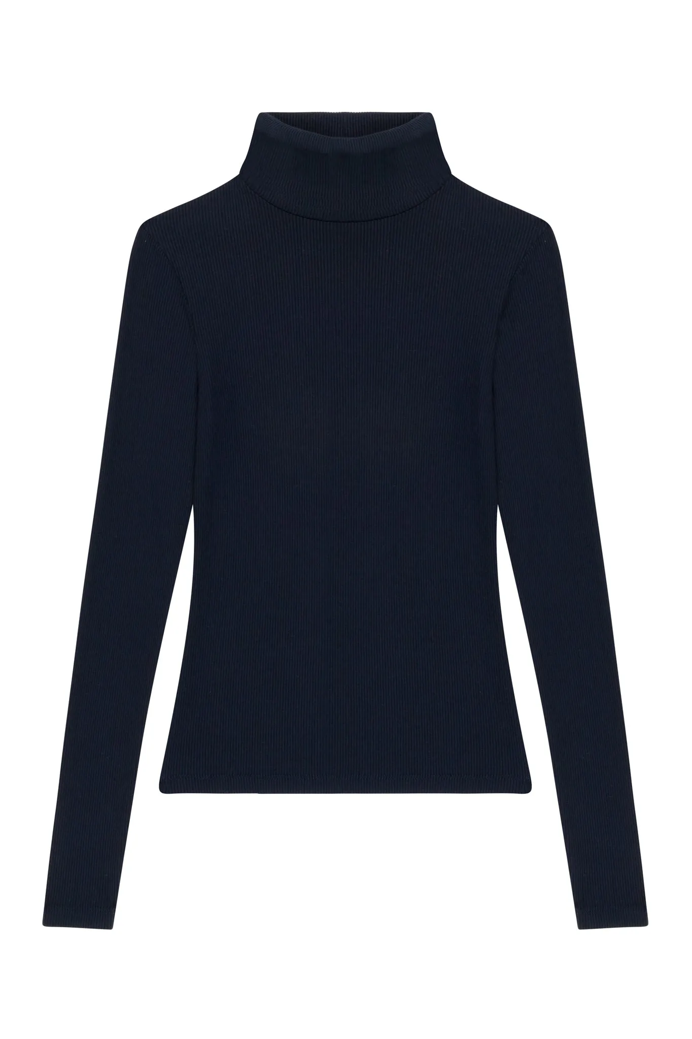 Navy Rib Long Sleeve Turtleneck sold by SPRWMN product image thumbnail 2