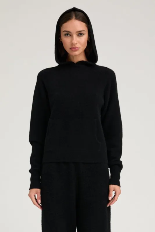 Black Cashmere Hoodie sold by SPRWMN