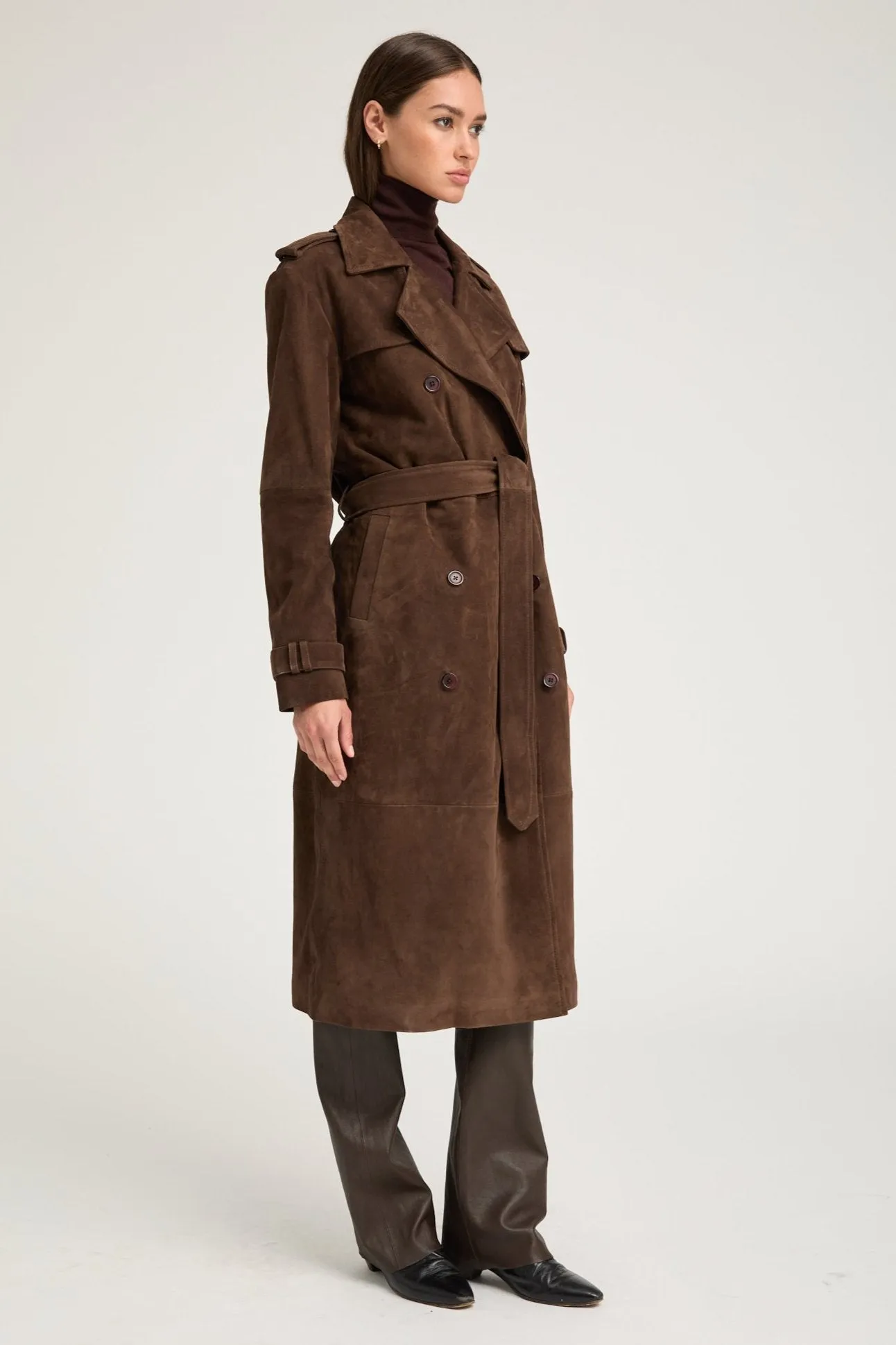 Belle De Jour Suede Trench sold by SPRWMN product image thumbnail 2
