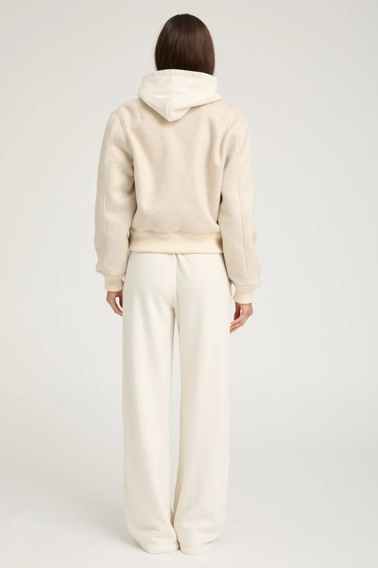 Off White Wool Cashmere Bomber sold by SPRWMN product image thumbnail 4