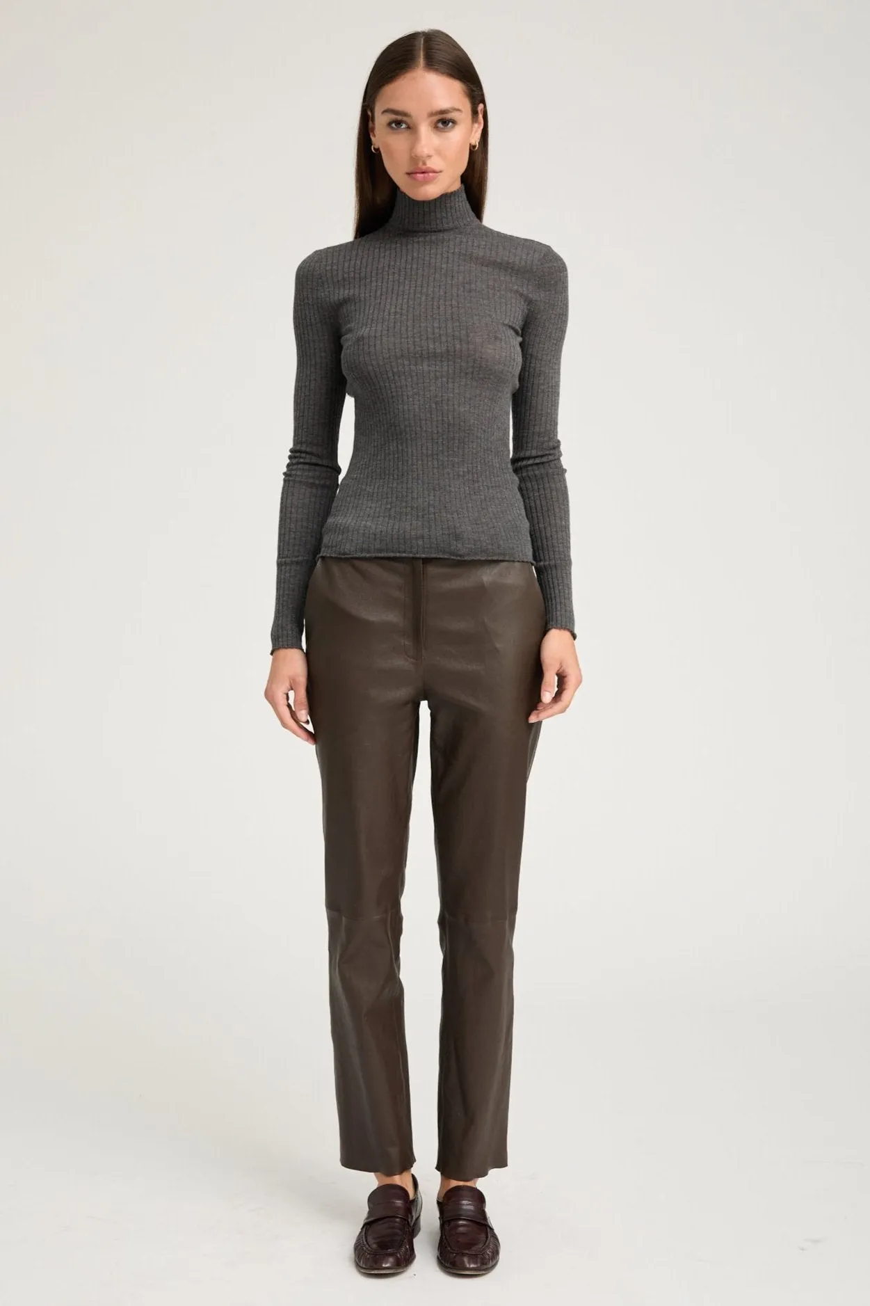 Leather Sophia Cigarette Trousers sold by SPRWMN