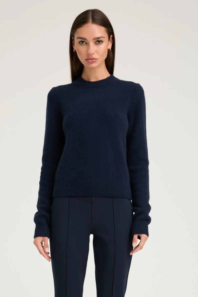 Navy Cashmere Crewneck Sweater sold by SPRWMN