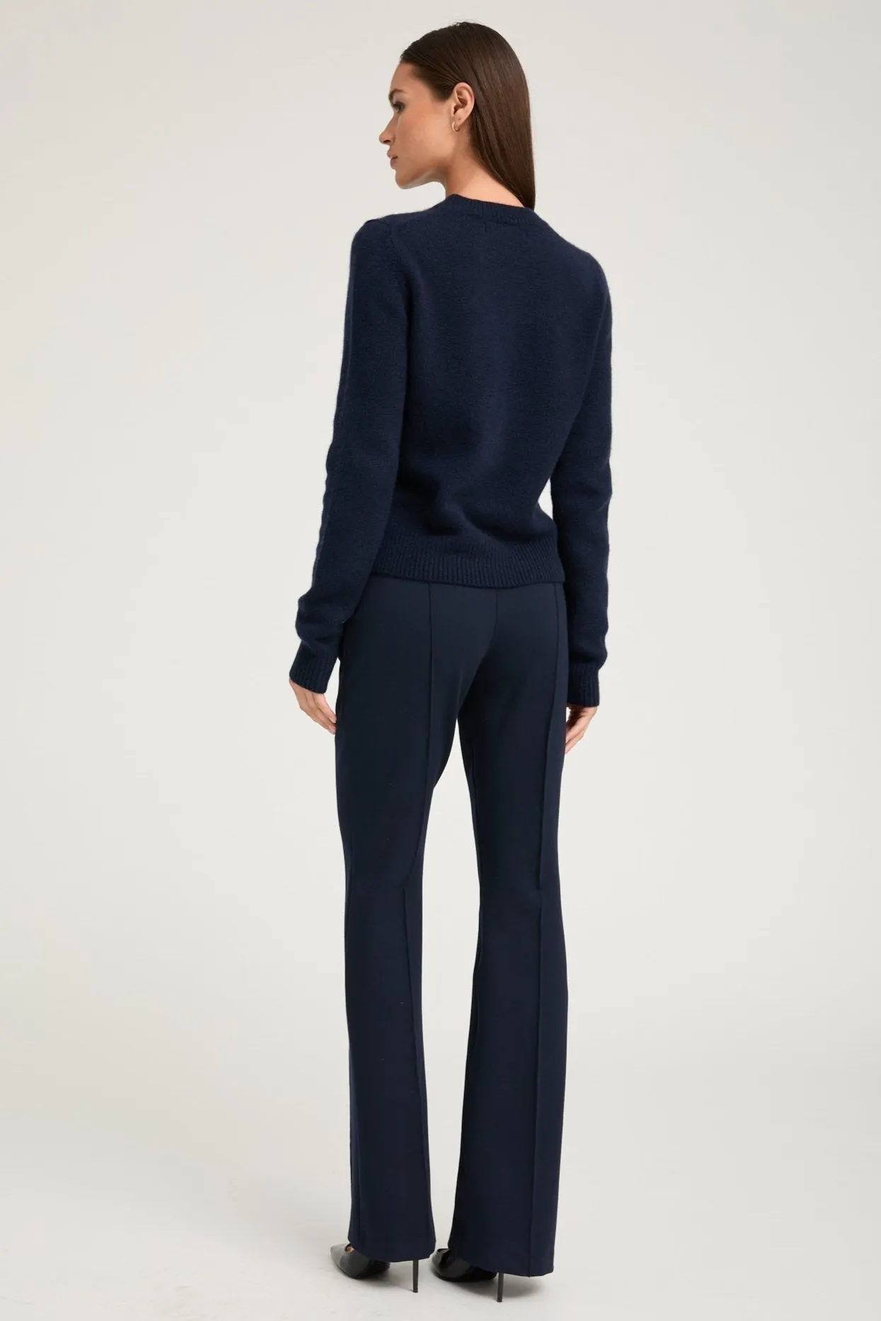 Navy Cashmere Crewneck Sweater sold by SPRWMN product image thumbnail 4