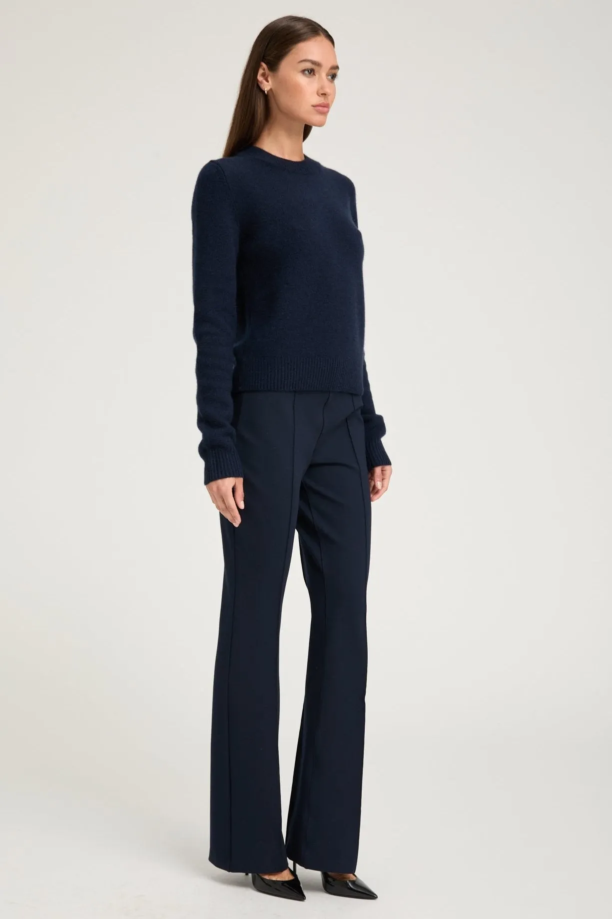 Navy Cashmere Crewneck Sweater sold by SPRWMN product image thumbnail 2