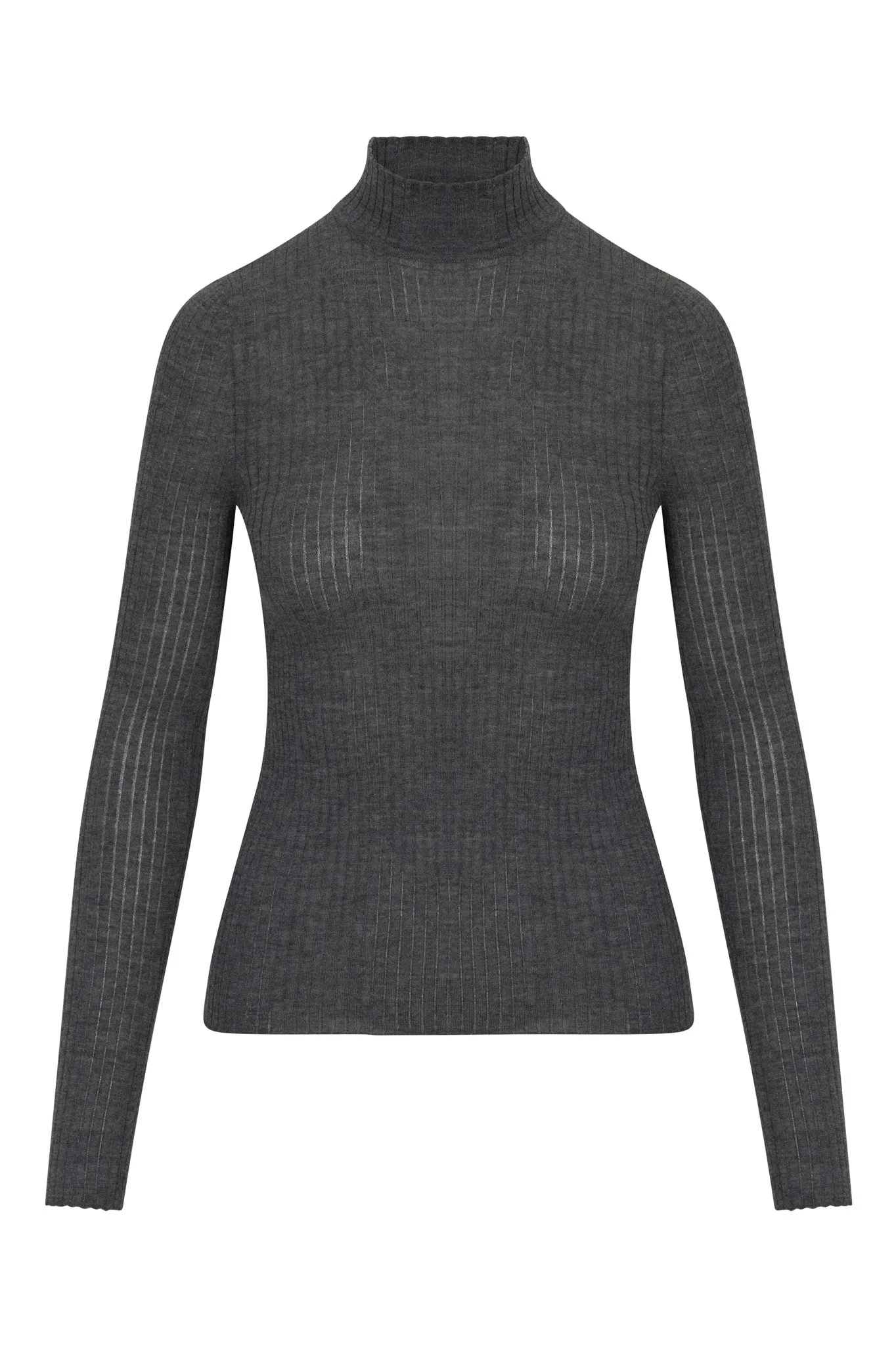 Charcoal Cashmere Mock Neck sold by SPRWMN product image thumbnail 4