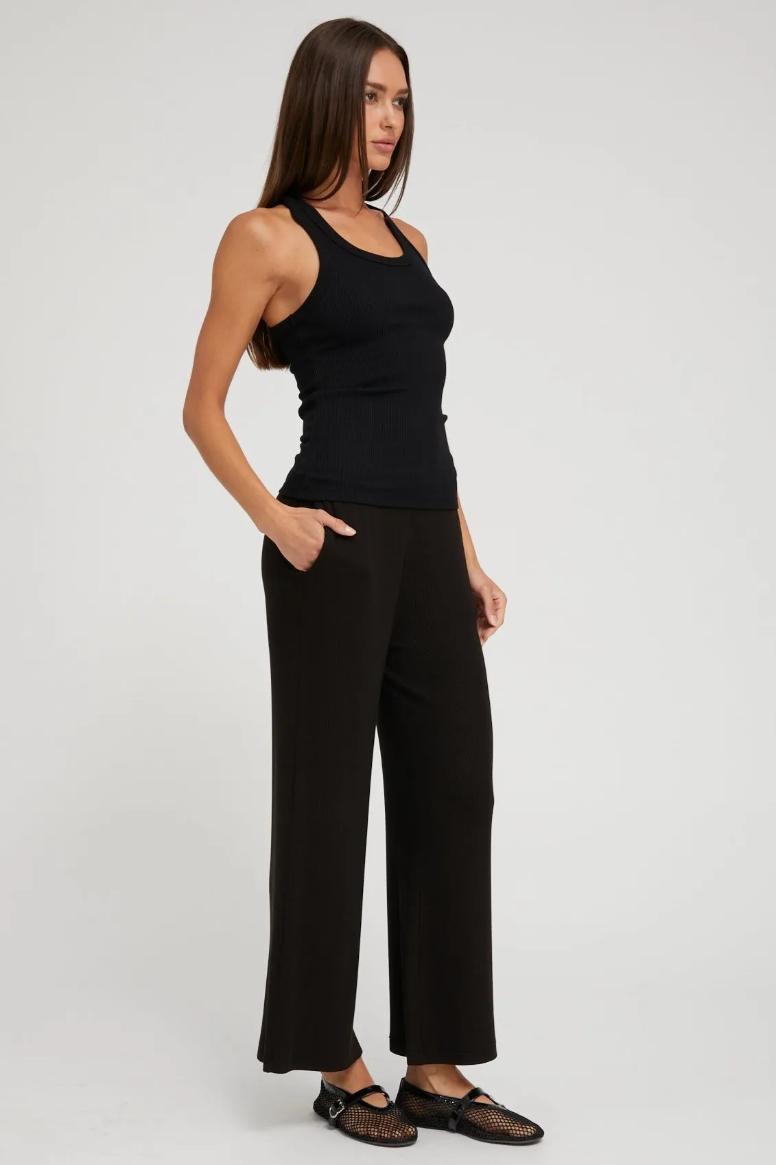 Black Rib Culotte sold by SPRWMN product image thumbnail 3