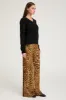 Dark Leopard Silk Wide Leg Trousers sold by SPRWMN