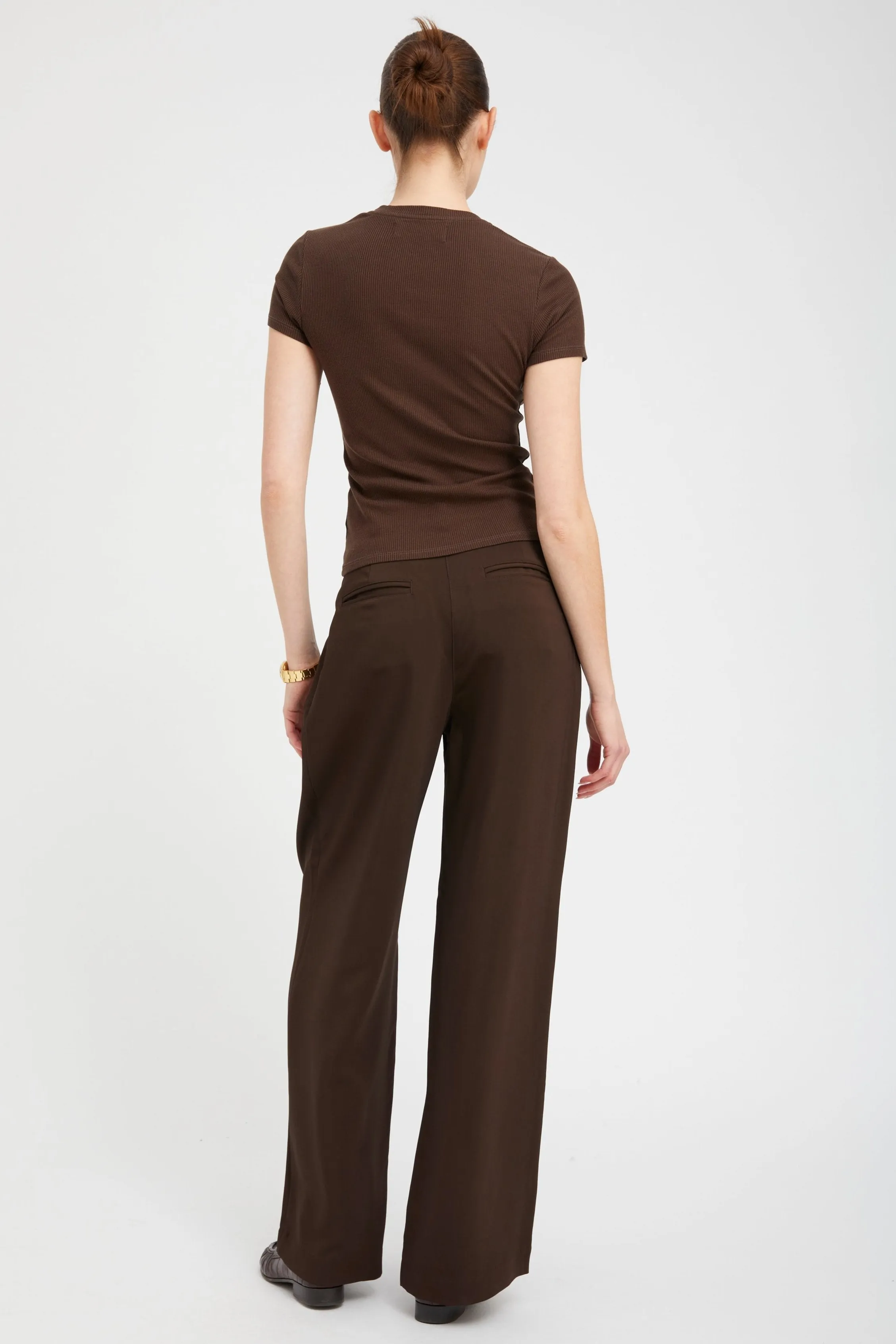 Americano Crepe Straight Leg Pleated Trousers sold by SPRWMN product image thumbnail 4
