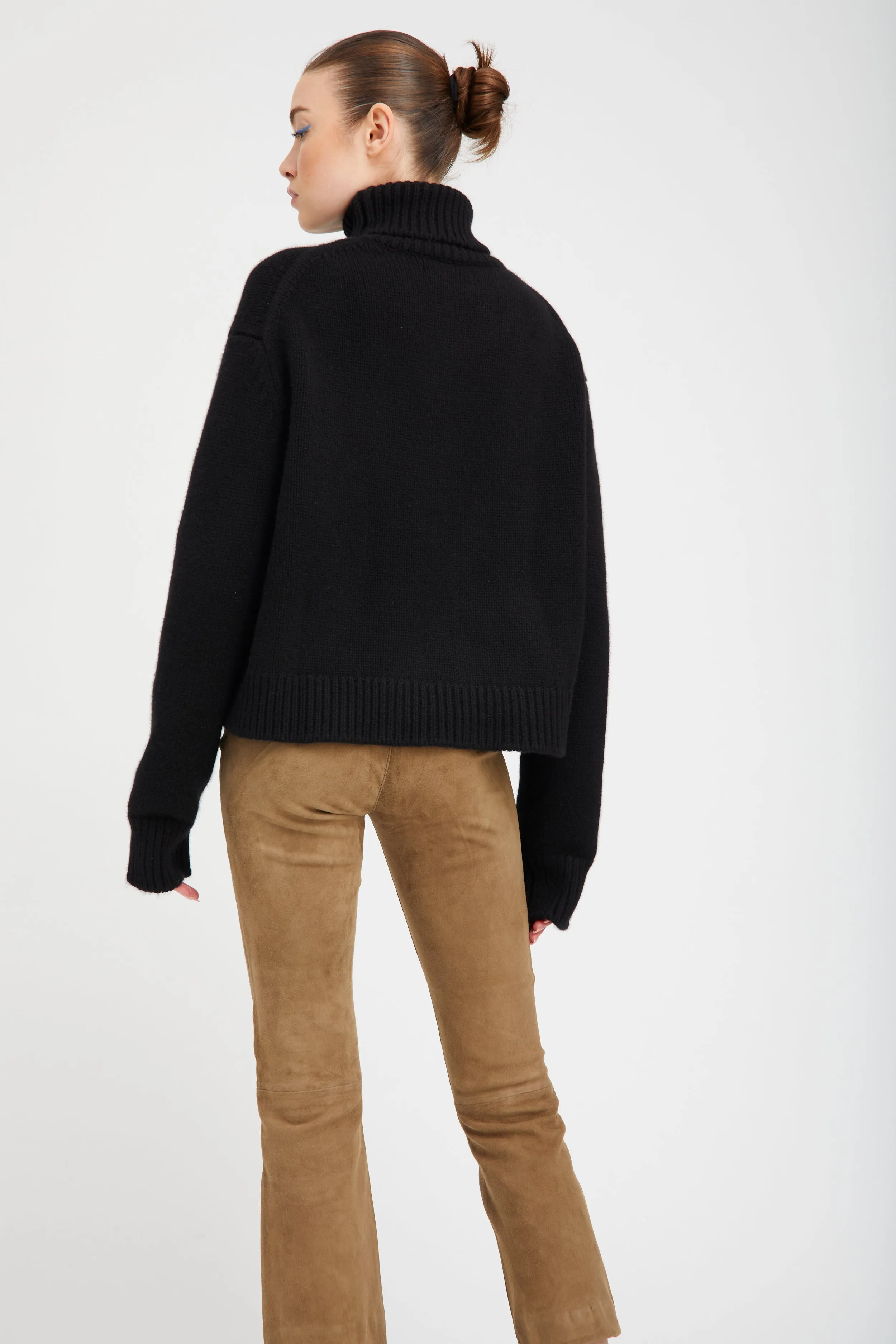 Olive Suede Crop Flare sold by SPRWMN product image thumbnail 3