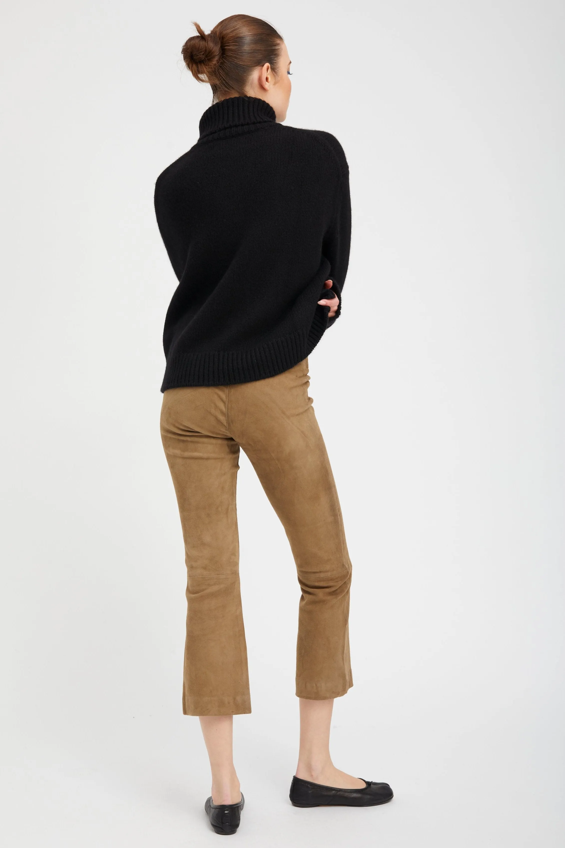 Olive Suede Crop Flare sold by SPRWMN product image thumbnail 4