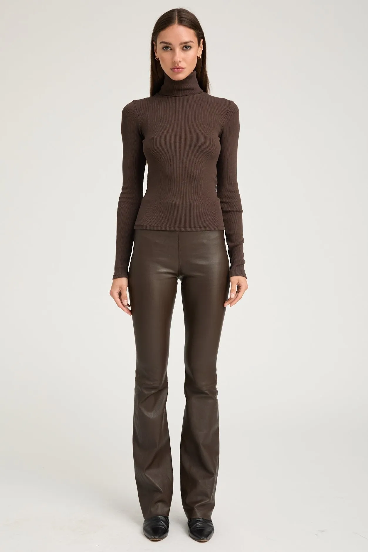 Chocolate Rib Long Sleeve Turtleneck sold by SPRWMN product image thumbnail 2