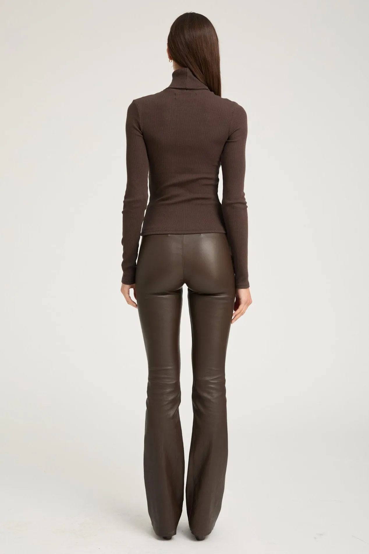 Chocolate Rib Long Sleeve Turtleneck sold by SPRWMN product image thumbnail 4