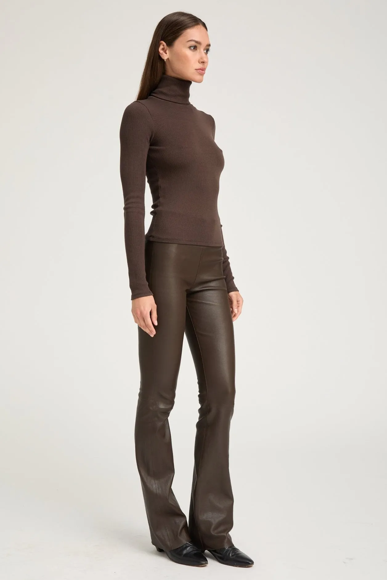 Chocolate Rib Long Sleeve Turtleneck sold by SPRWMN product image thumbnail 3