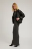 Black Leather Cropped Aviator Bomber sold by SPRWMN