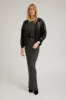 Black Leather Cropped Aviator Bomber sold by SPRWMN