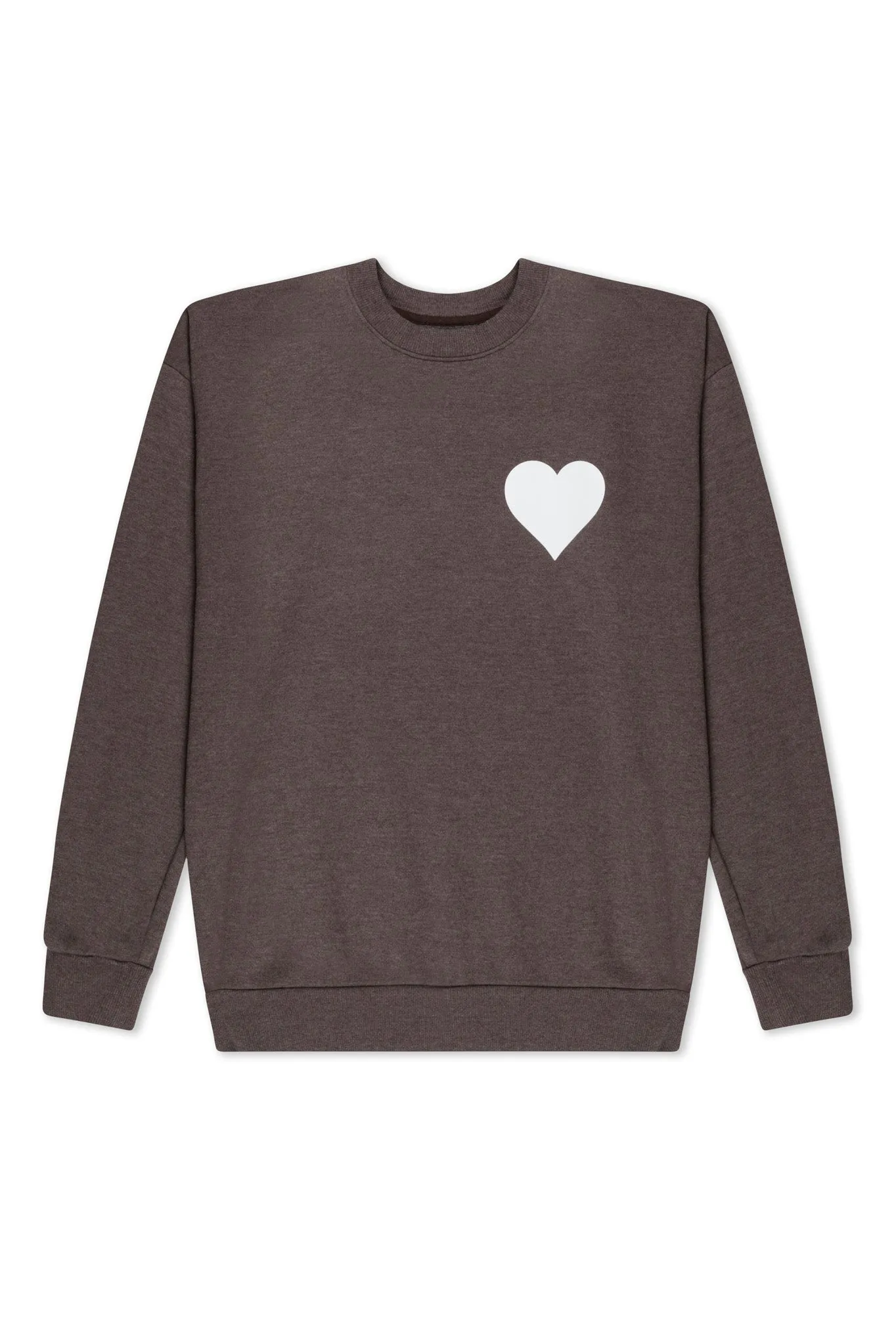 Heather Brown Heart Sweatshirt sold by SPRWMN product image thumbnail 5