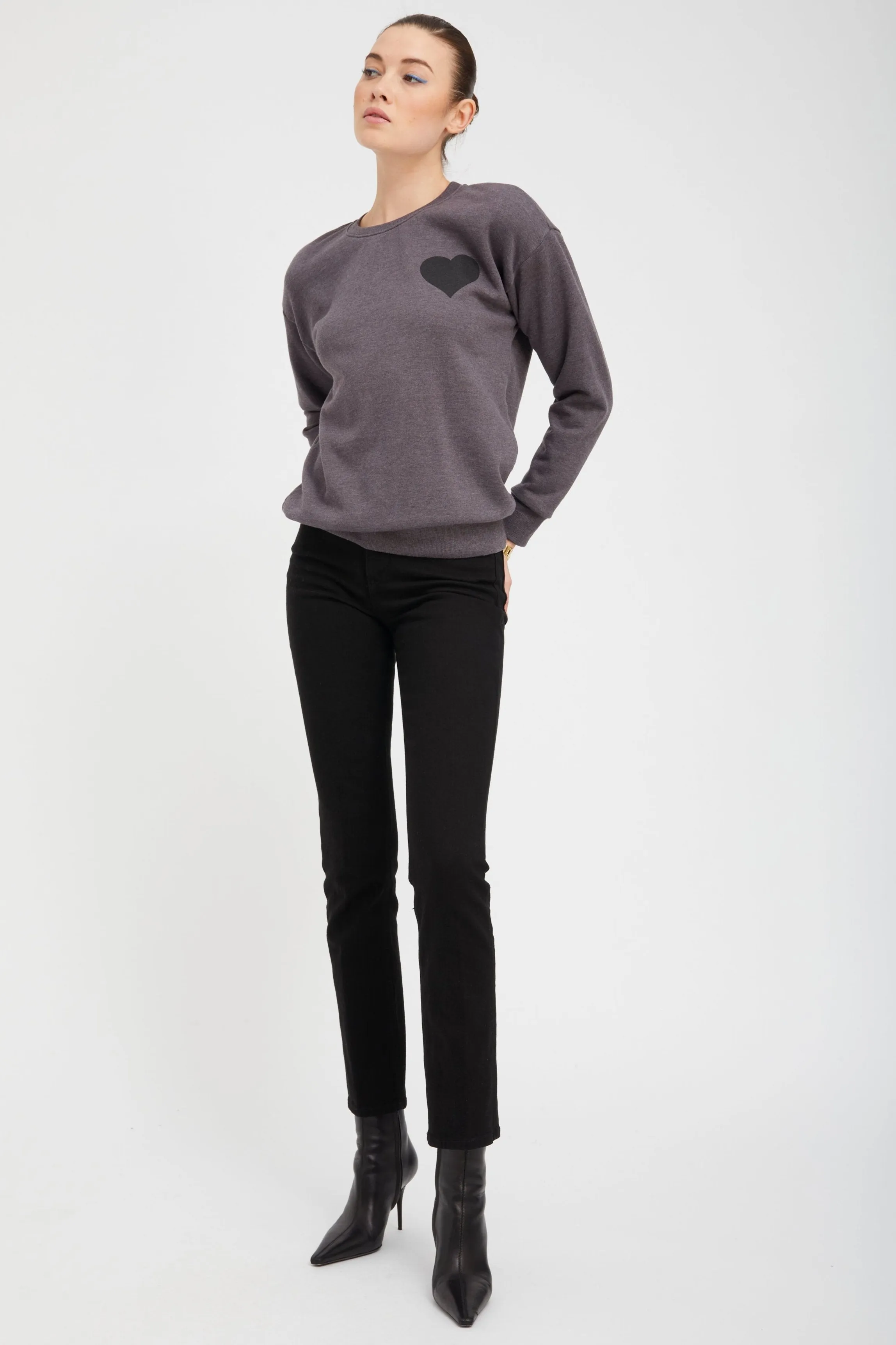Charcoal Heart Sweatshirt sold by SPRWMN product image thumbnail 2
