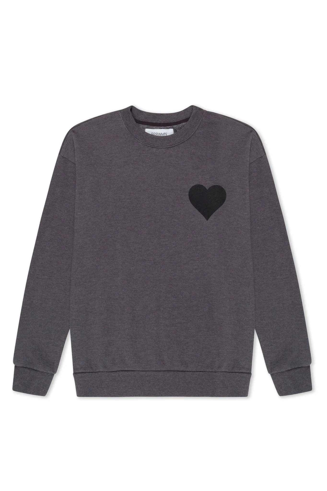 Charcoal Heart Sweatshirt sold by SPRWMN product image thumbnail 4
