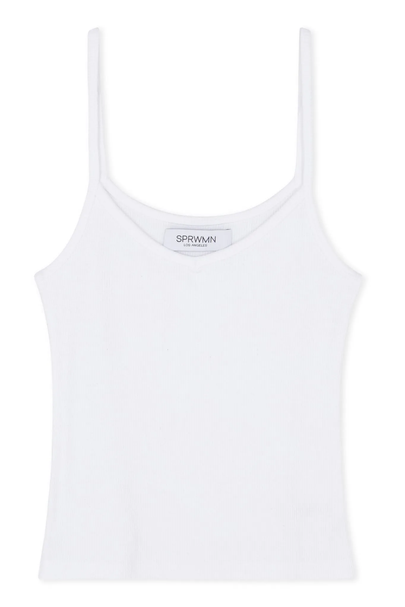 White Rib V-Neck Tank sold by SPRWMN product image thumbnail 2