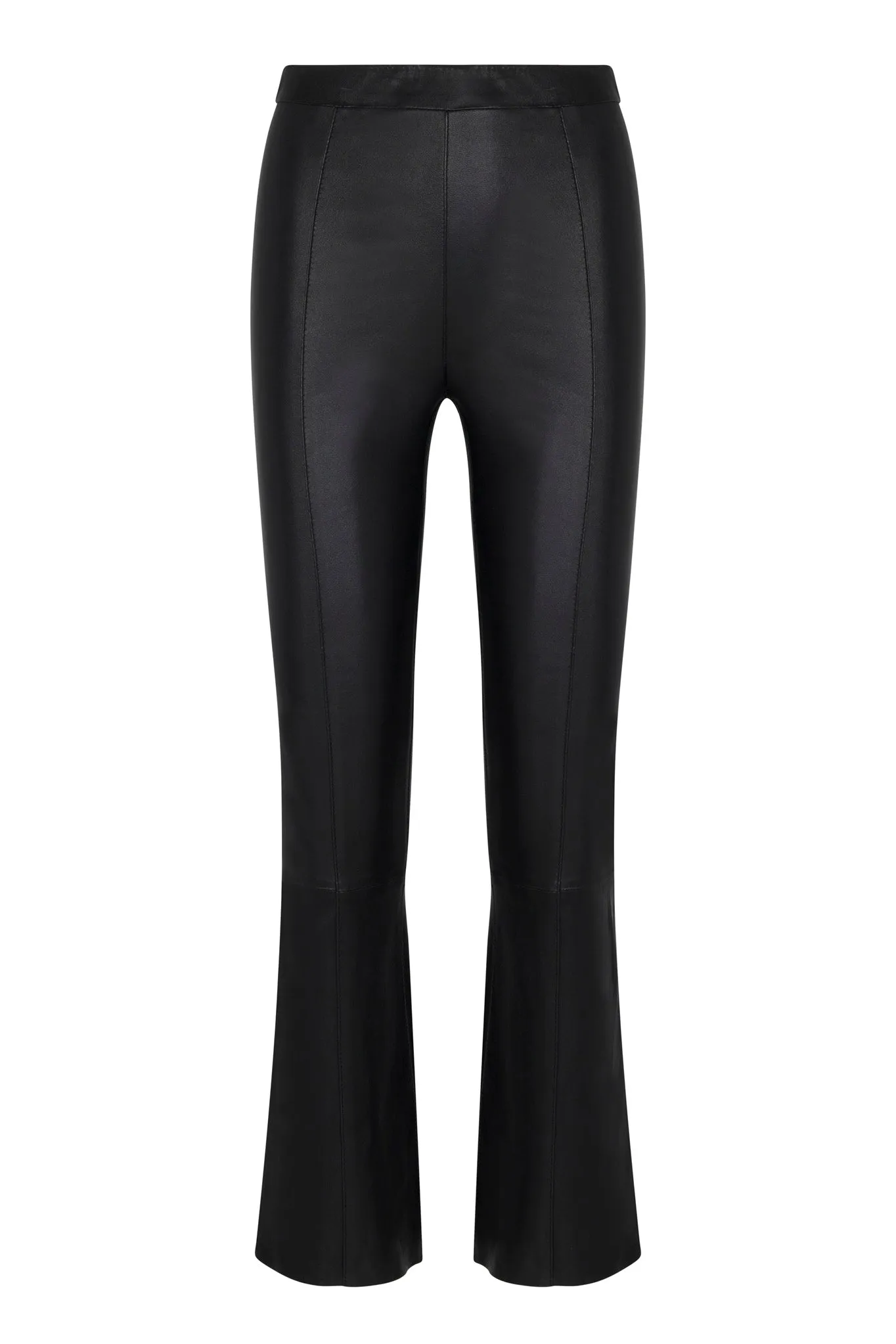 Leather Ankle Flare Pants with Princess Seams sold by SPRWMN product image thumbnail 5