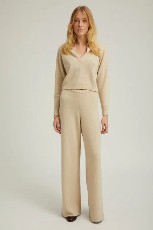Oyster Cashmere Easy Pants sold by SPRWMN