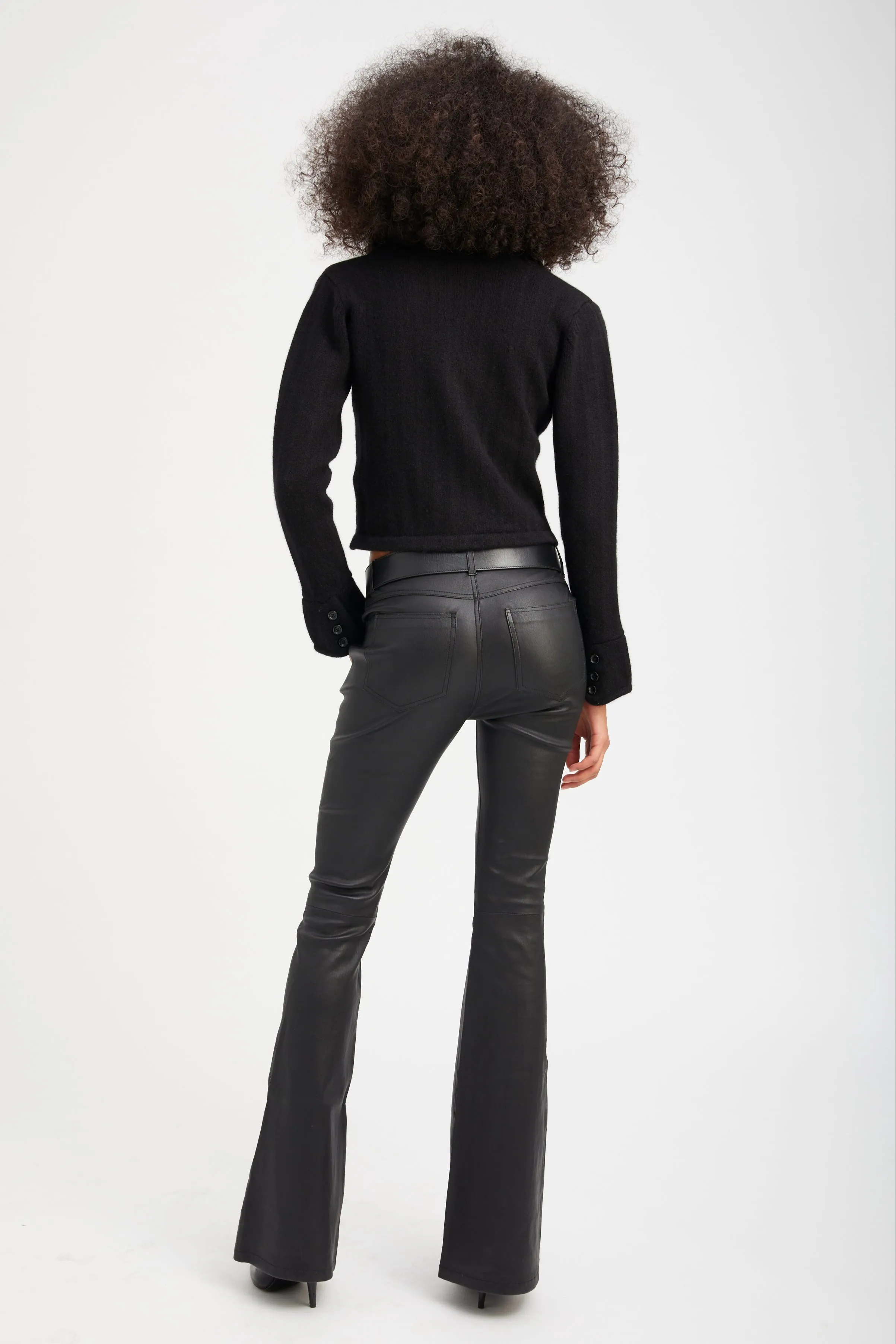 Black Cashmere Collared Cardigan sold by SPRWMN product image thumbnail 4