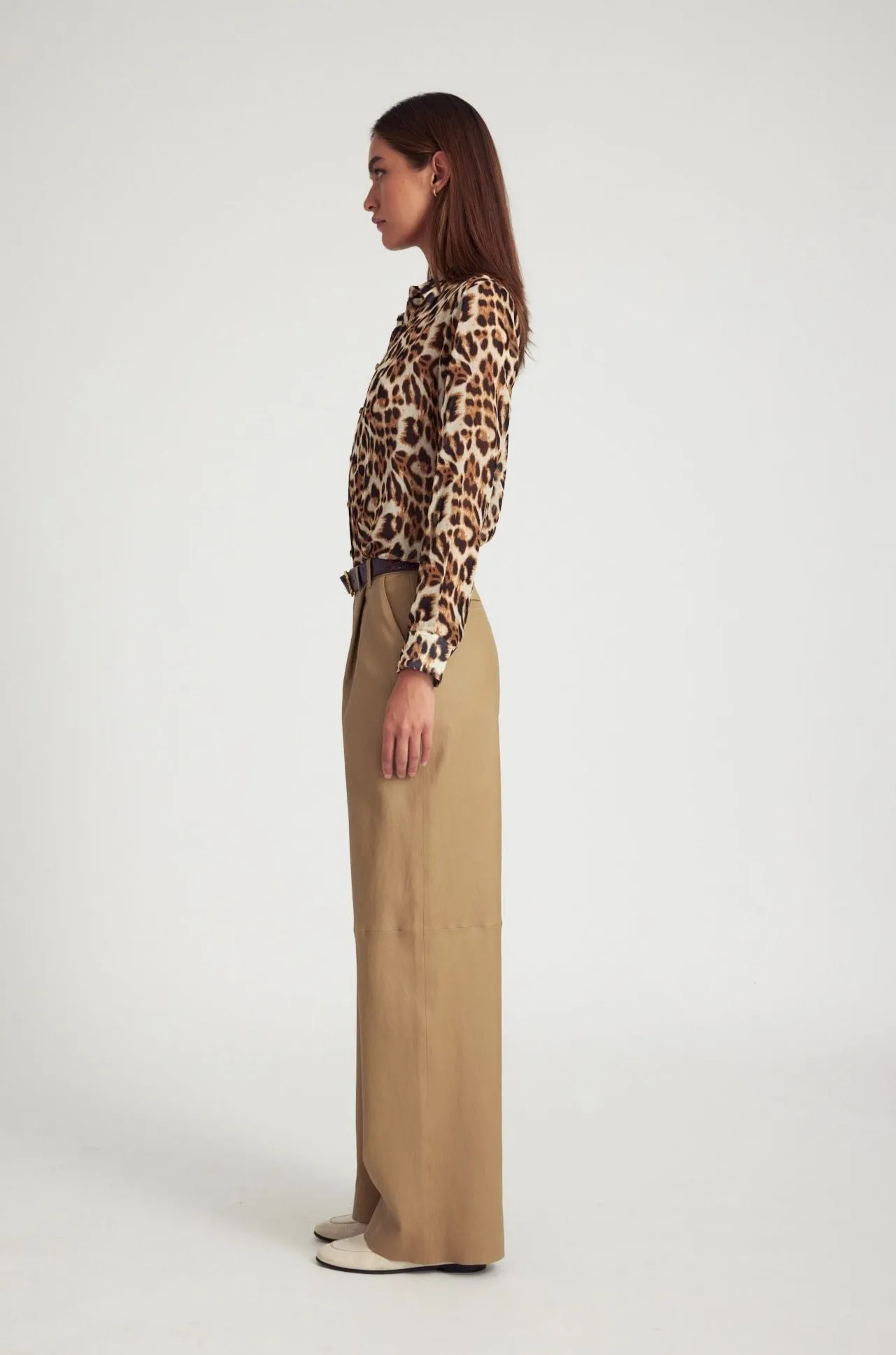 Leopard Silk Fitted Button Down sold by SPRWMN product image thumbnail 3