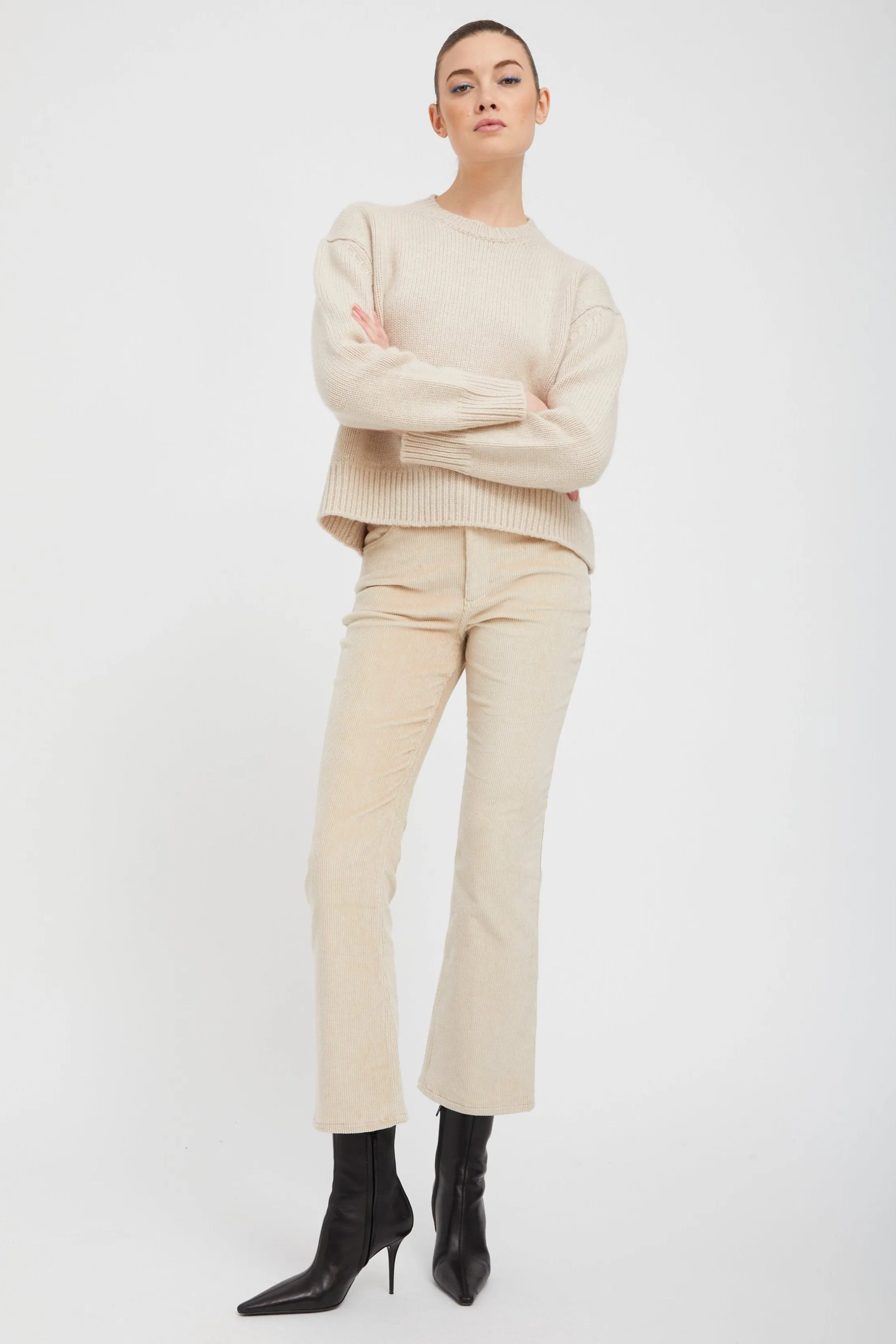 Oat Corduroy 5 Pocket Ankle Flare Pants sold by SPRWMN