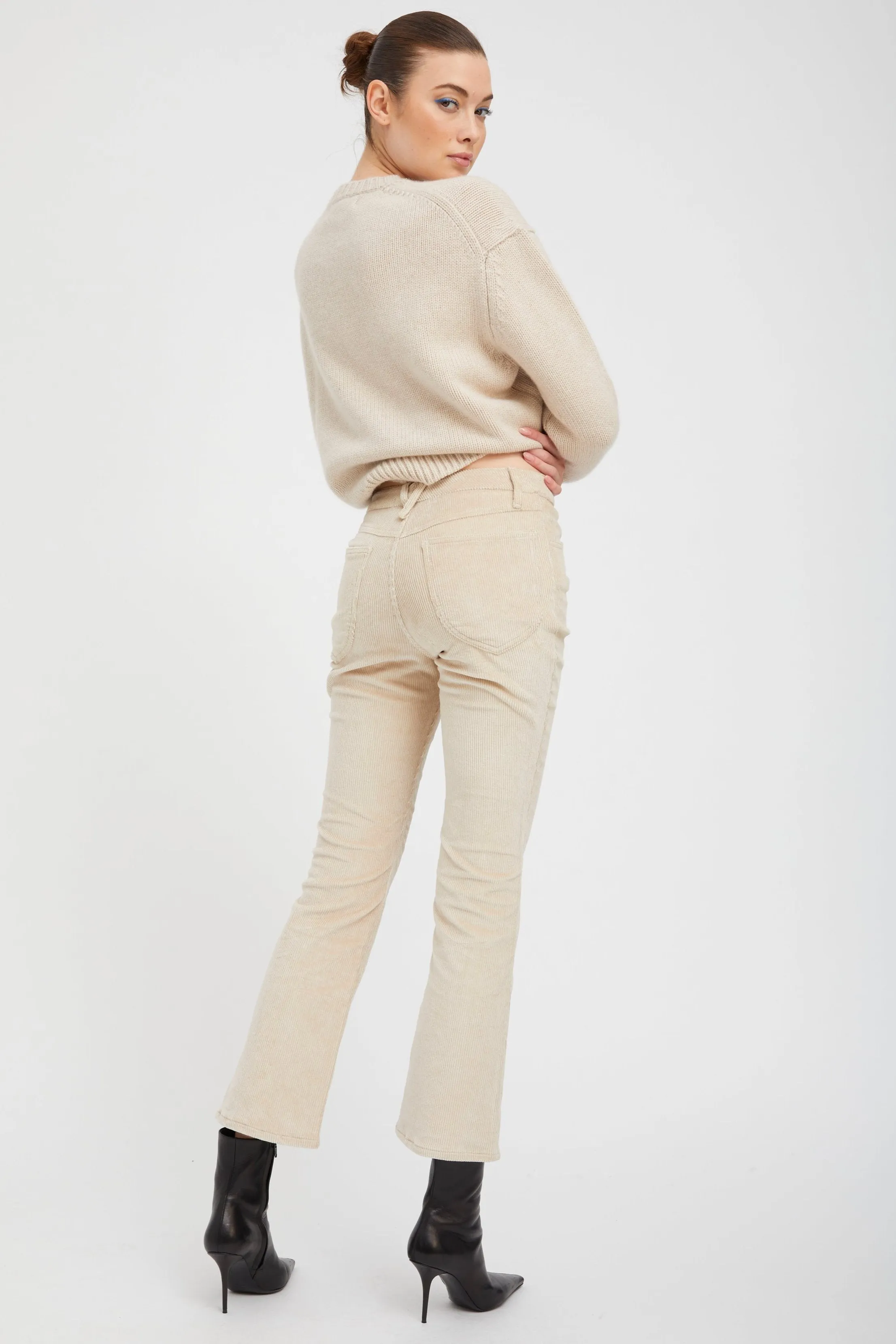 Oat Corduroy 5 Pocket Ankle Flare Pants sold by SPRWMN product image thumbnail 4