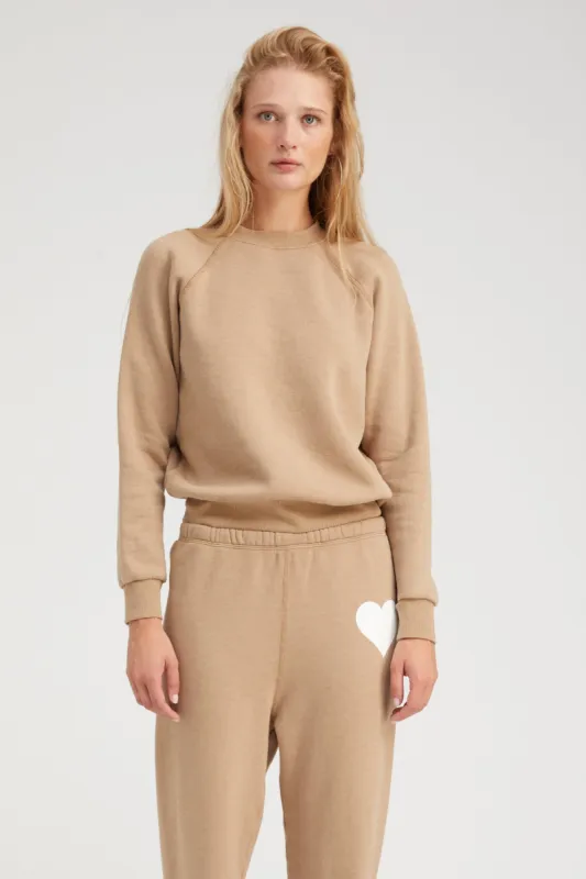 Latte Shrunken Raglan Sweatshirt sold by SPRWMN