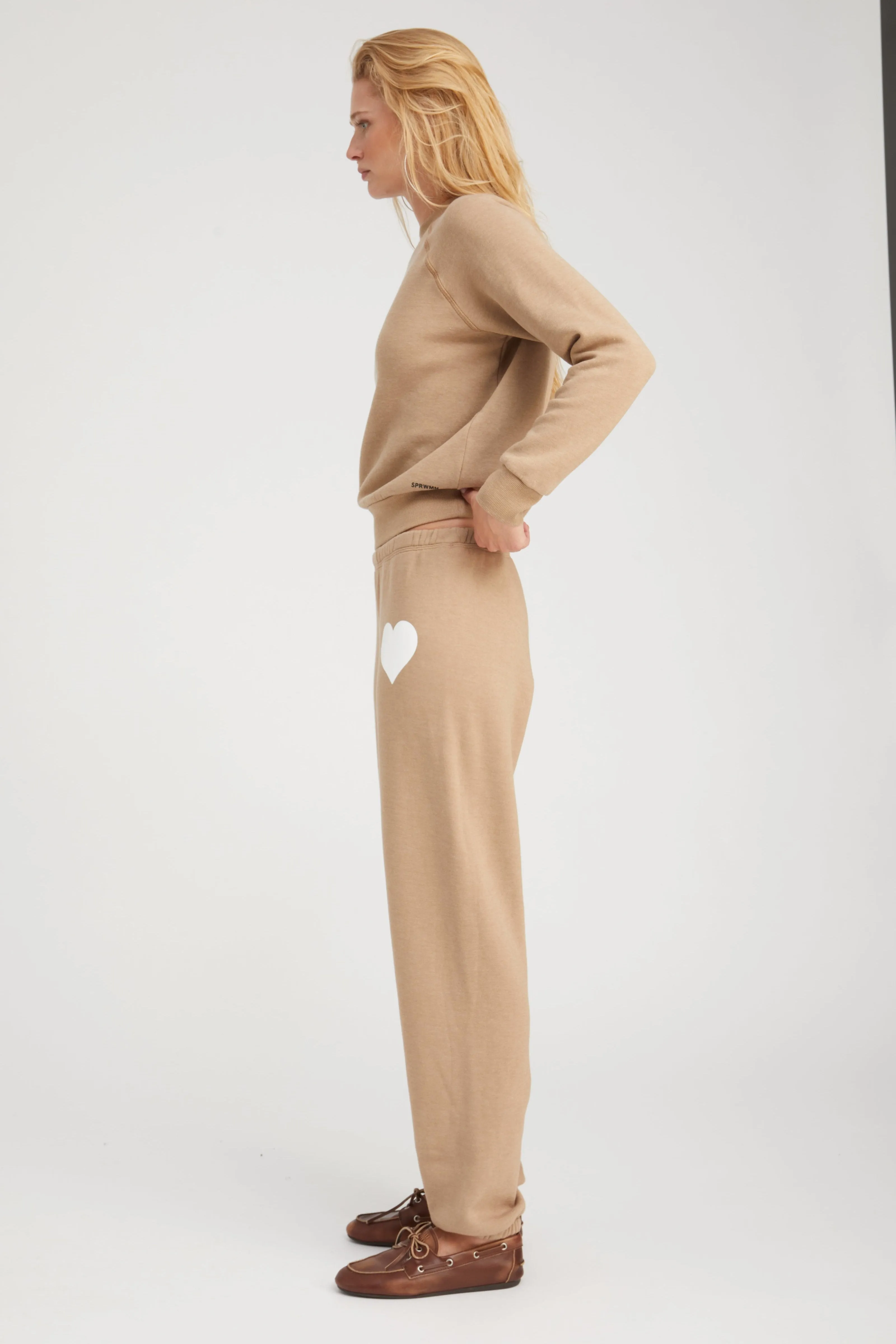 Latte Shrunken Raglan Sweatshirt sold by SPRWMN product image thumbnail 4