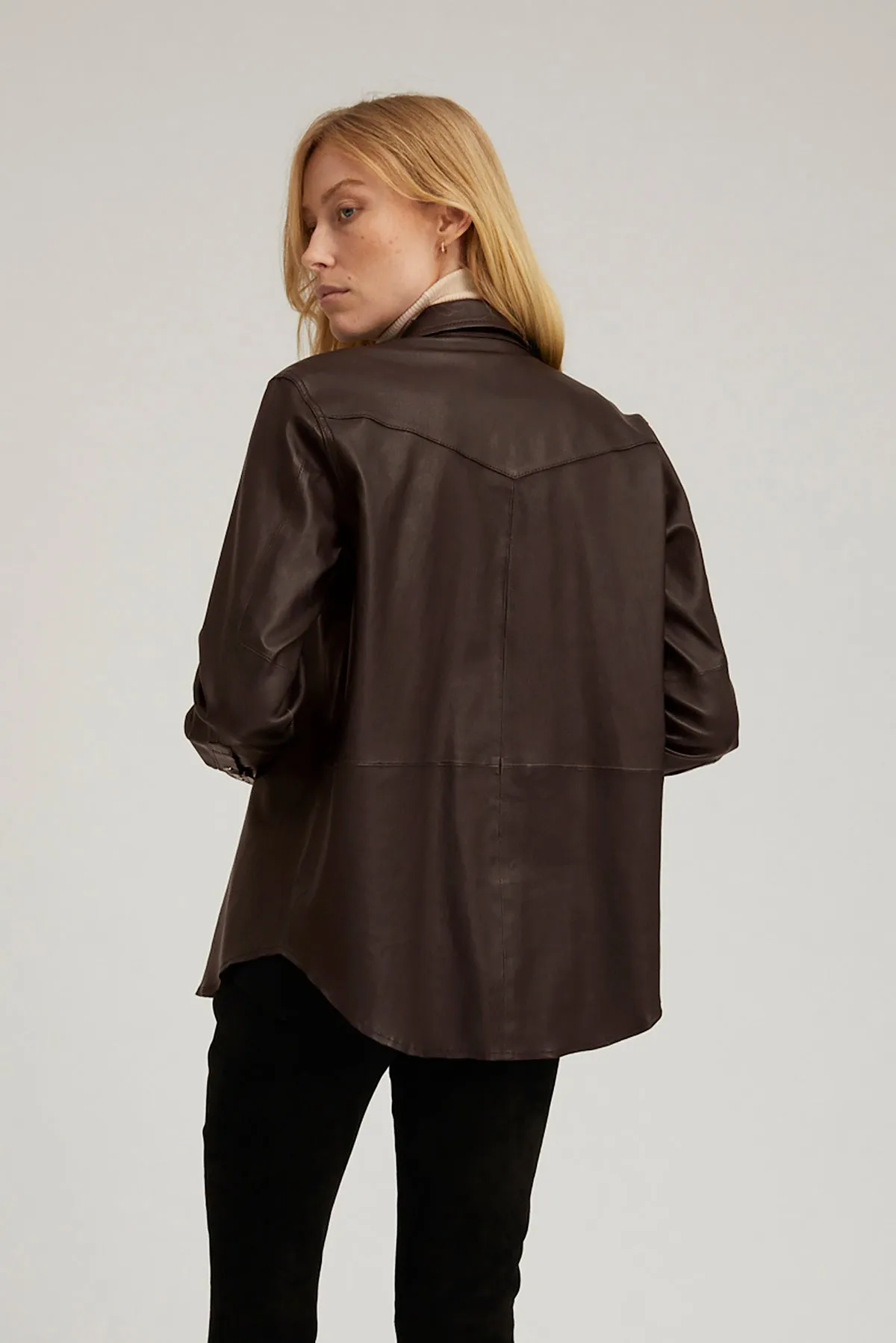 Americano Leather Western Button Down sold by SPRWMN product image thumbnail 3