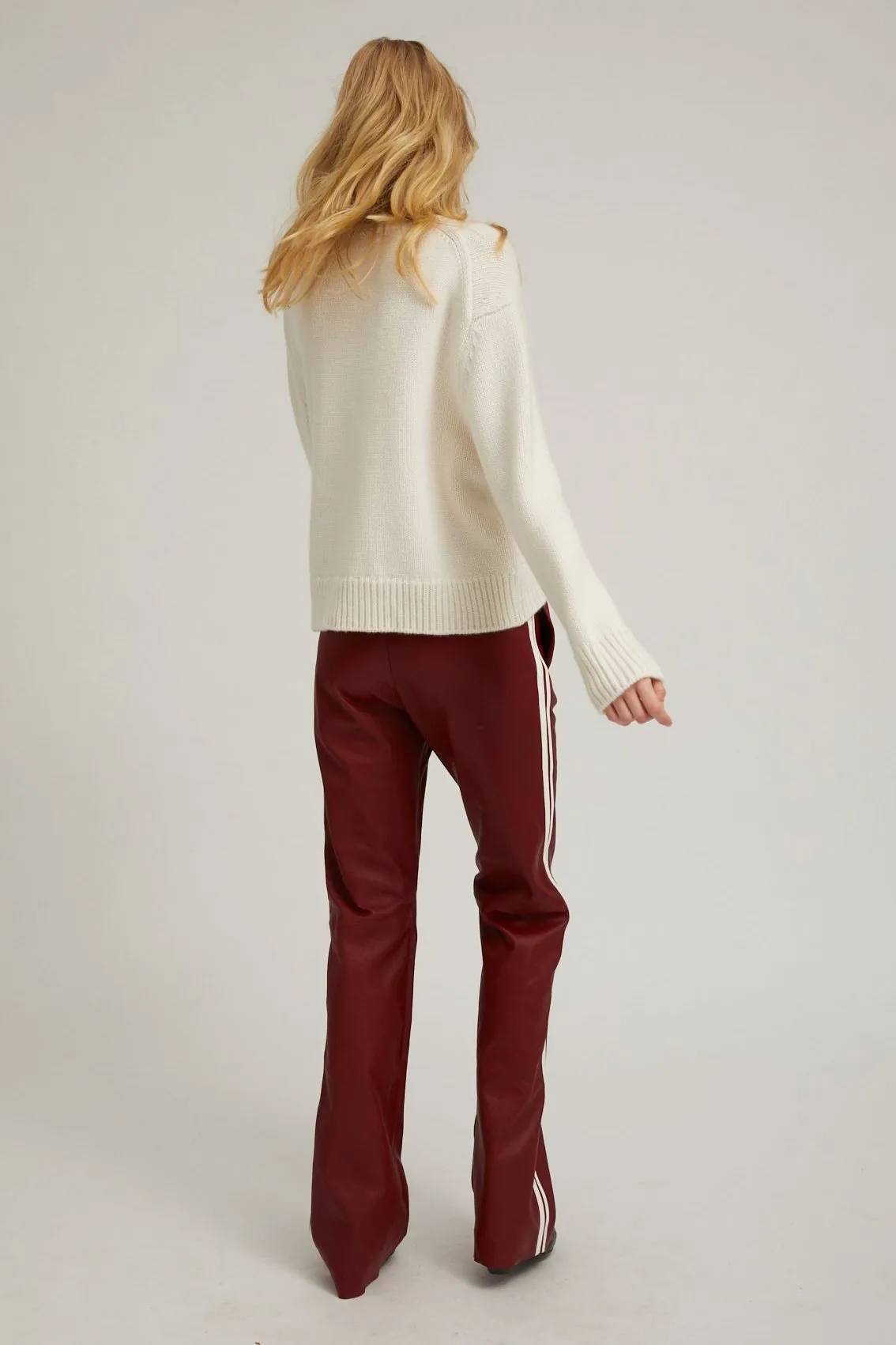 Cherry Leather Straight Leg Athletic Pants sold by SPRWMN product image thumbnail 3