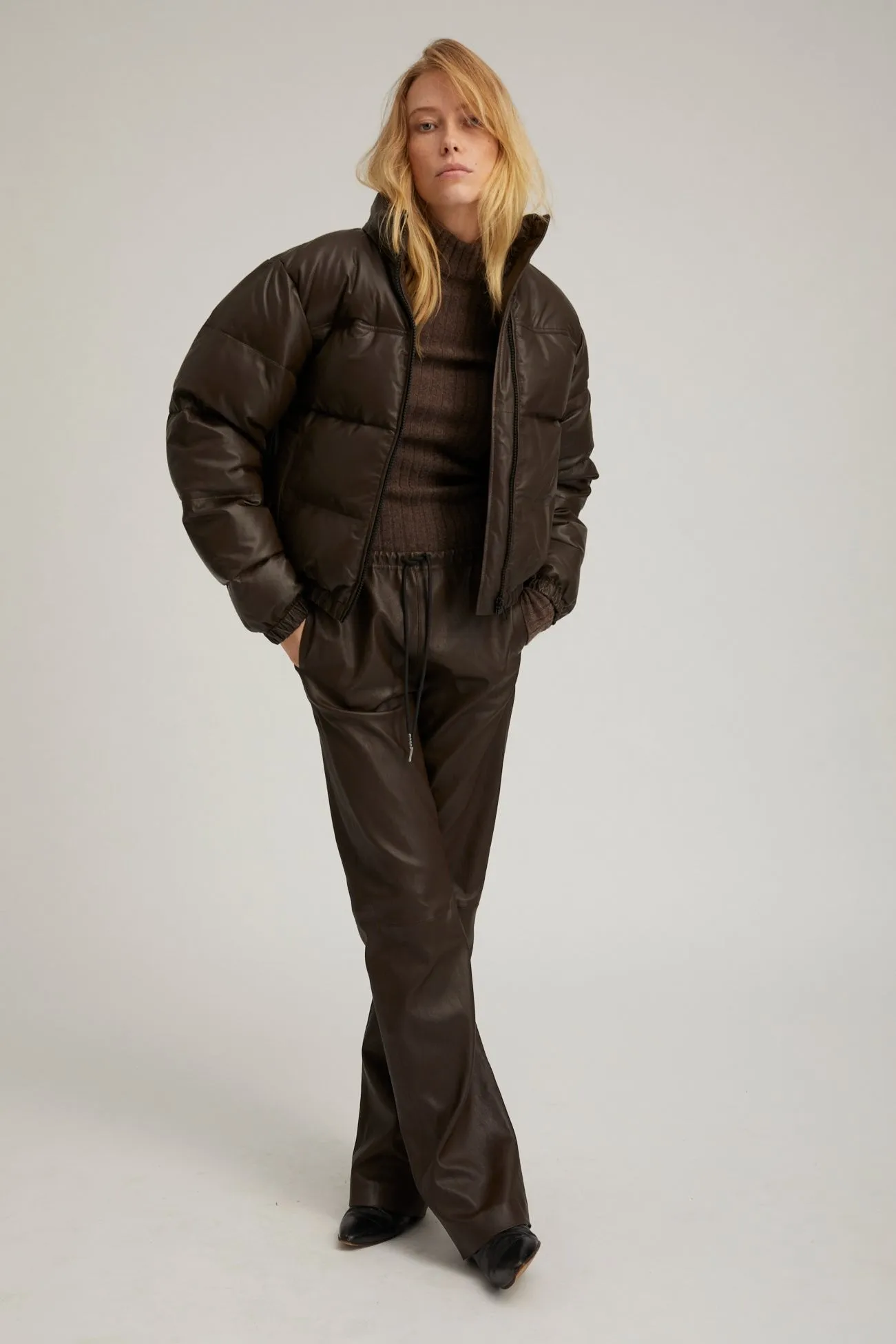 Americano Leather Puffer sold by SPRWMN product image thumbnail 3