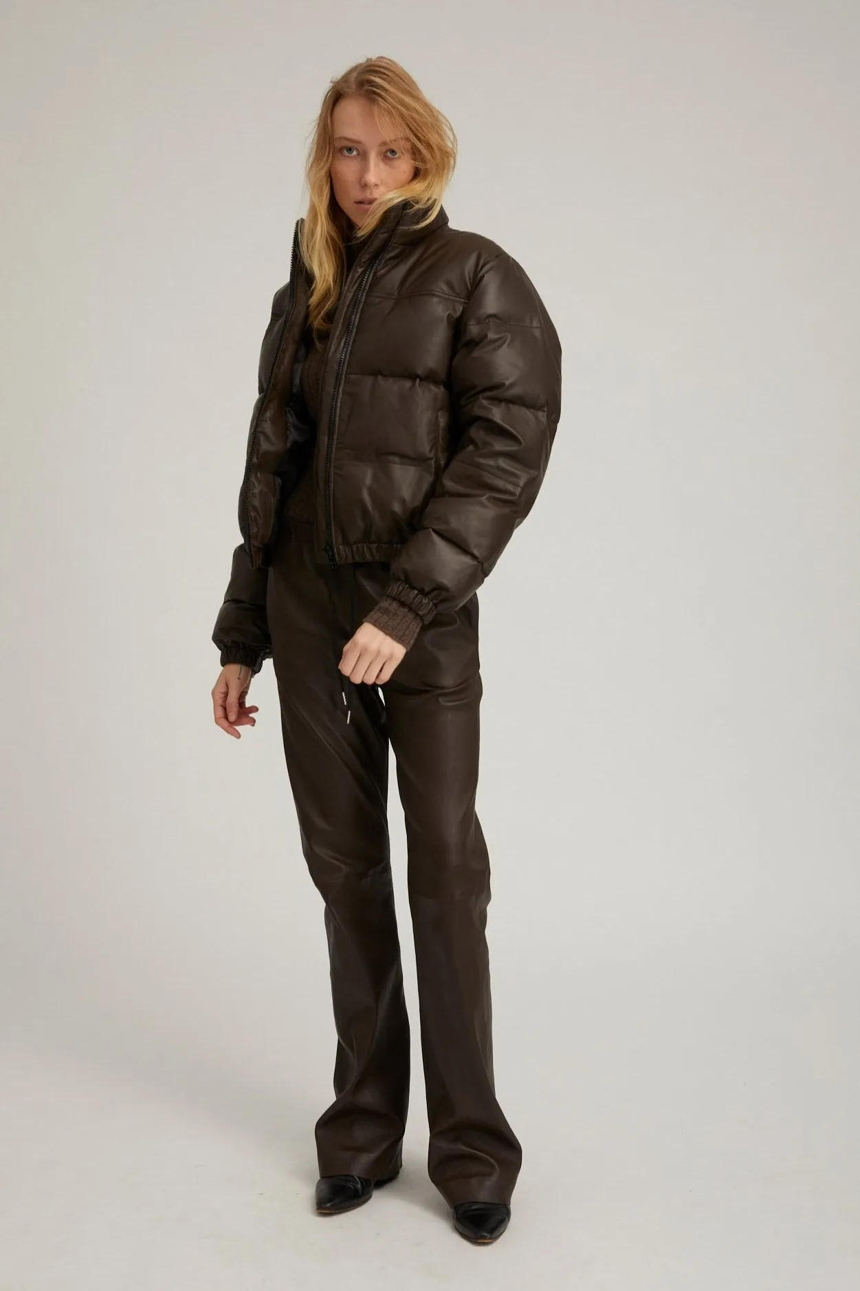 Americano Leather Puffer sold by SPRWMN product image thumbnail 4