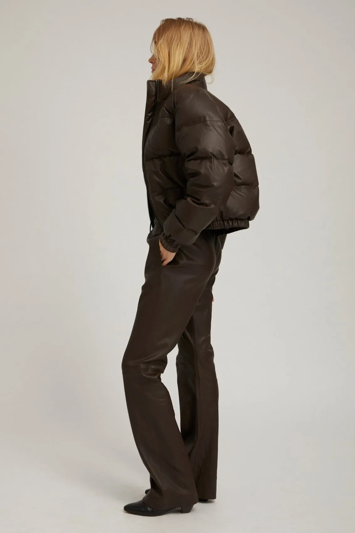 Americano Leather Puffer sold by SPRWMN product image thumbnail 5