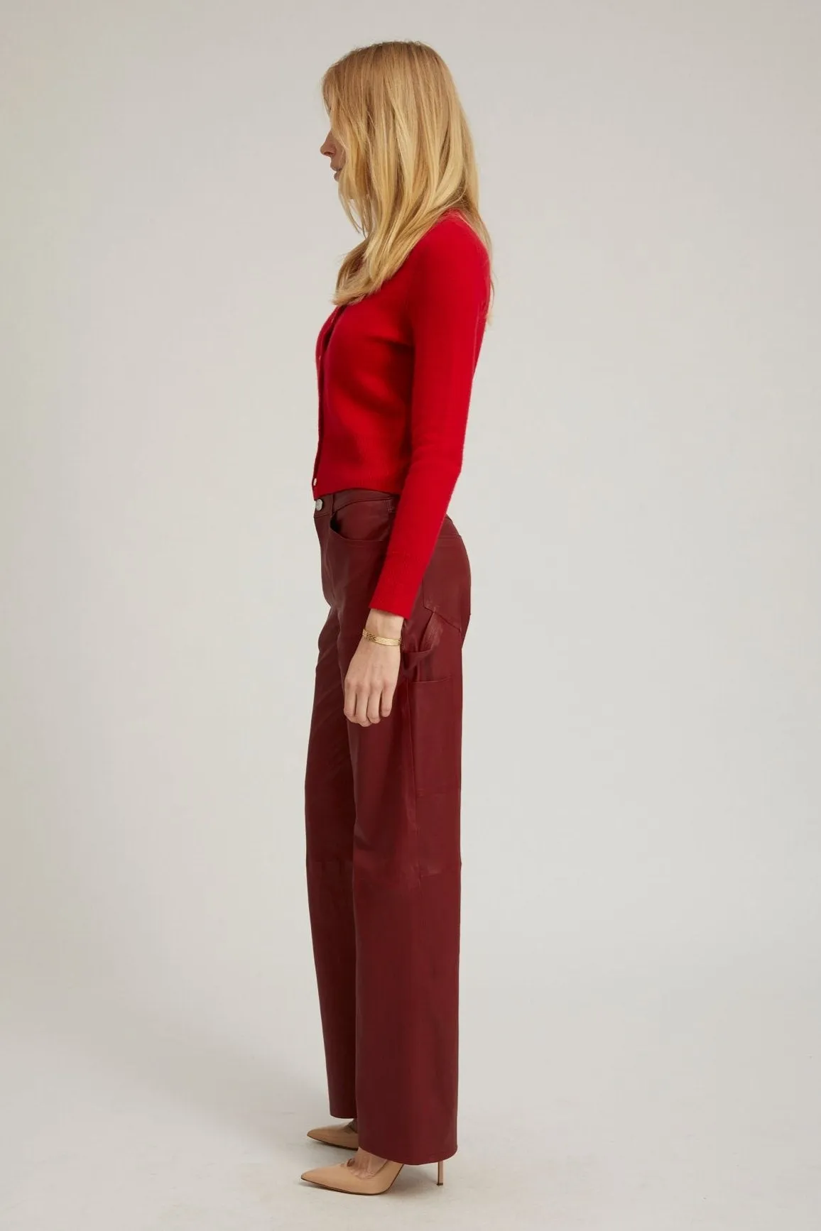 Cherry Leather Carpenter Pants sold by SPRWMN product image thumbnail 3