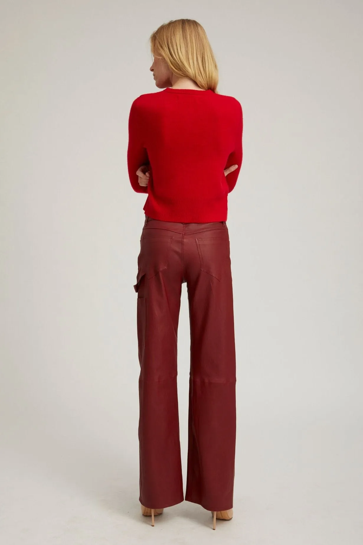 Cherry Leather Carpenter Pants sold by SPRWMN product image thumbnail 4