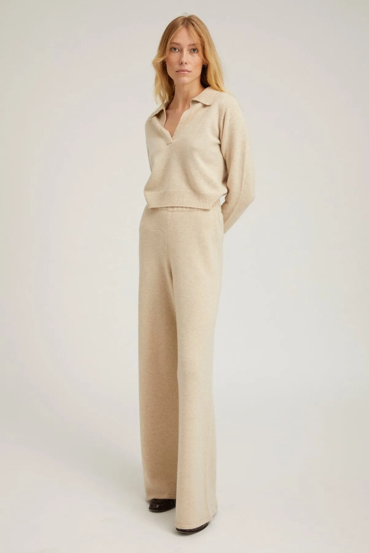 Oyster Cashmere Henley Sweater sold by SPRWMN product image thumbnail 2