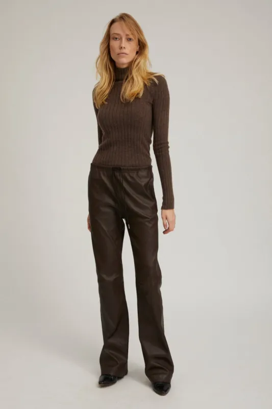 Americano Leather Straight Leg Pants sold by SPRWMN