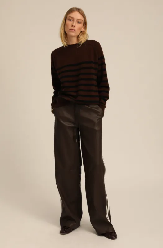 Americano Leather Baggy Athletic Pants sold by SPRWMN