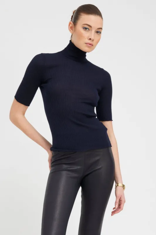 Navy Cashmere Turtleneck sold by SPRWMN
